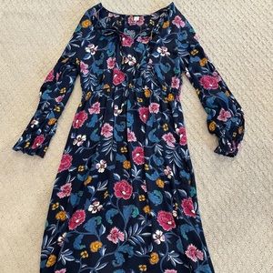 Blue floral dress, size M.
